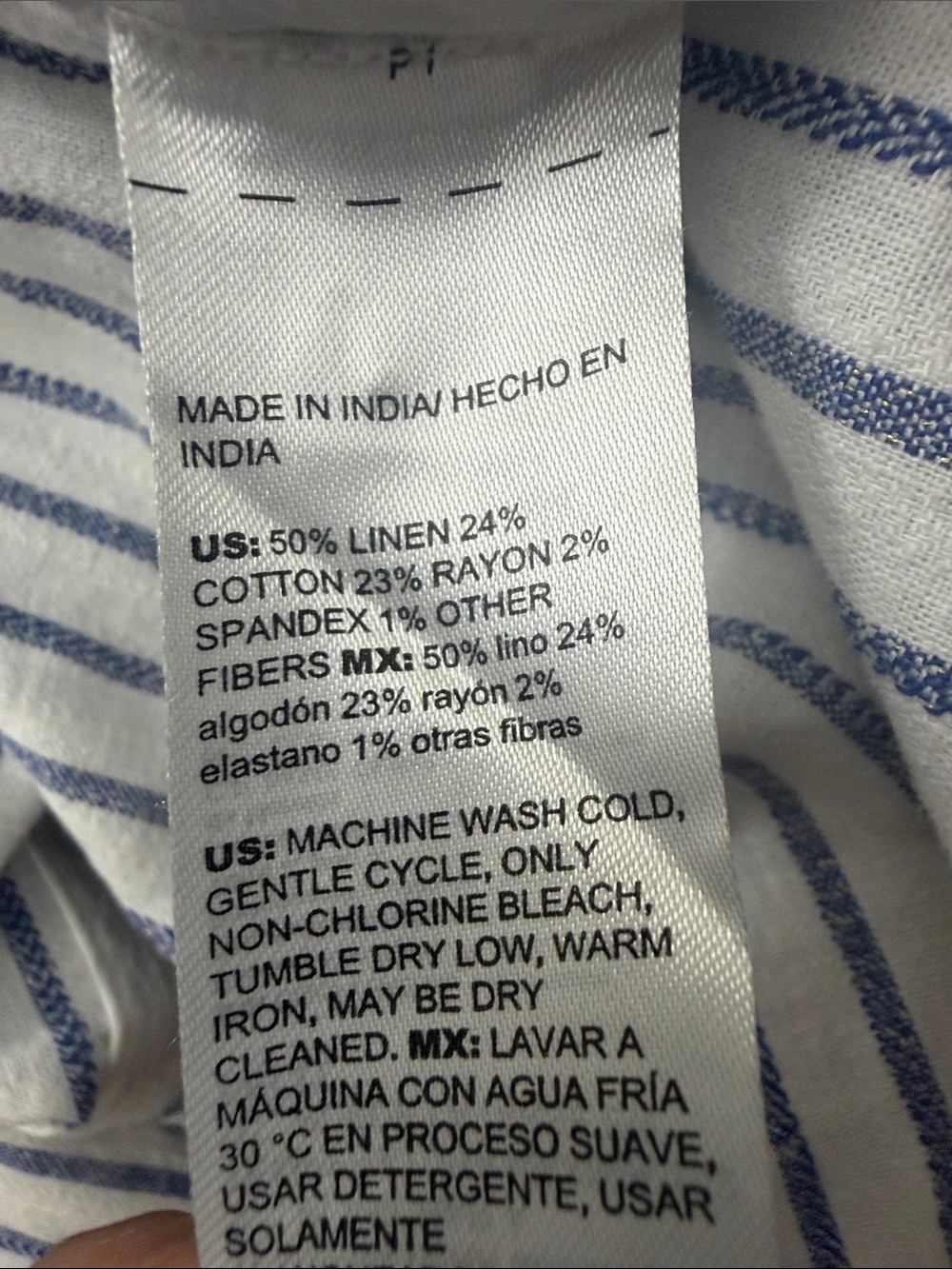 Chico's Striped Linen Stretch Blazer Size 4 (XXL) $149 - Picture 7 of 12